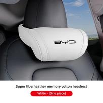 Leather Car Seat Headrest Memory Foam Comfort Neck Pillow For BYD ATTO 3 Act 3 Tang F3 E6 Dmi Yuan Plus Song Plus EV F0 Qin Pro balta