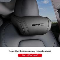 Leather Car Seat Headrest Memory Foam Comfort Neck Pillow For BYD ATTO 3 Act 3 Tang F3 E6 Dmi Yuan Plus Song Plus EV F0 Qin Pro gray