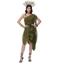 Medusa Costume For Women Halloween Stage Performance With Cotton And Spandex Fabric Style 1,M black
