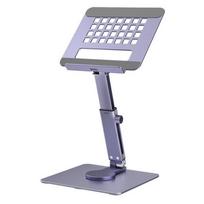 360° Tablet Stand Adjustable and Foldable Aluminum Desk Mount, Rotating Holder for iPad Pro Air 4 Mini 12.9 4-14 inch Samsung Ta GRIS