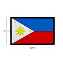 3D PVC Rubber World Flag Patch - Velcro Hook & Loop Decorative Badge