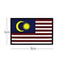 3D PVC Rubber World Flag Patch - Velcro Hook & Loop Decorative Badge