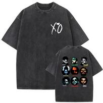 Vintage Washed The Weeknd After Hours Til Dawn Tour 2026 Merch T-Shirts Women Hip Hop O-Neck T Shirt Streetwear XXXL gray