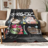 Gorillaz A  Soft and comfortable flannel Suitable for sofas living rooms outdoor camping travel and also makes a great anniversary gif 100cmx150cm