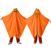 Parent-child Party Attire Halloween Costume Polyester Cosplay Cape Ghost Costume  Halloween Party A3-Suitable(120-135cm) orange