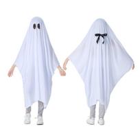 Parent-child Party Attire Halloween Costume Polyester Cosplay Cape Ghost Costume  Halloween Party A1-Suitable(120-135cm) white