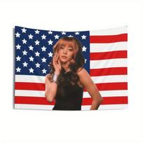 Printing Katseye Megan Visuals American Flag Tapestry Katseye Concert Flag Tapestry Katseye Banner Gnarly Katseye Gnarly 100X150CM