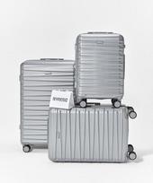 OLYMPIA Lanek 20 24 28-Inch Travel Suitcase Carry-On Baggage Silver/20+24 inch 2-piece set