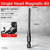 New Steel Ball End Hex Bit Reduced Shank Ball End Hex Screwdriver Bit Single End Wear Resistant Magnetic Driver Bit