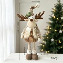 Kalėdų teleskopinė nykštuko lėlė pliušinis Kalėdų senelis elnias sniego senis figūrėlė stovinti ilgomis kojomis Švedų Tomte elfas namų stalo ornamentas šventinei dekoracijai 1pc Christmas Ornament
