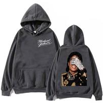 90-ųjų Klasika Michael Jackson Hoody Gotikinė Mada Vintažiniai Džemperiai su Gobtuvu Vyrams Moterims Punk Drabužiai Roko Megztiniai Streetwear XXXL balta