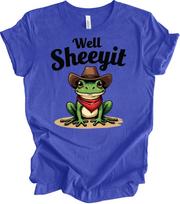 Cowboy Frog Shirt - Well Sheeyit Funny Western Toad Tee XL