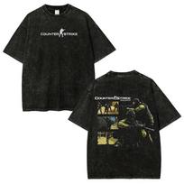Retro Style Valve Counter Strike Tshirt, Vintage Y2K Video Game T-Shirt 140 white