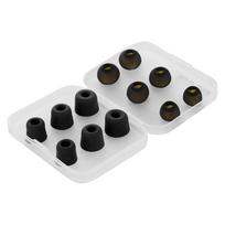 New Bee Replacement Earbud Tips Memory Foam Ear Foam Cotton Silicone Earbuds 6 Pairs white