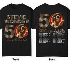 Stevie Wonder 50-mečio turas 2026 Unisex marškinėliai M gray