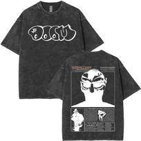 Rapper Mf Doom Tour 2026Vintage Washed T Shirts Men's Women Fashion Oversized T-shirts Y2K Hip Hop Gothic Short Sleeve T Shirts 5XL žalia