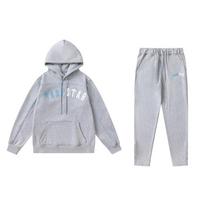 Trapstar Raudonas Juodas Tigrinis Gobtuvukas Sportinės Kelnės Rinkinys Poroms Laisvalaikio Gatvės Apranga M gray