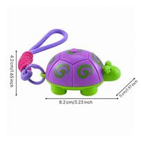 Turtle-Shaped Tape Measure Retractable for Body Measurement, Craft Areas purple