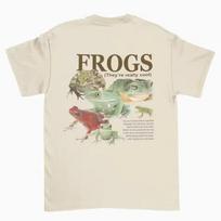 Milf Man I Love Frogs Soft Streetwear Oversized Casual Women's Clothing Tee Harajuku O-Neck Short Sleeve High Quality Ladies Top S beige