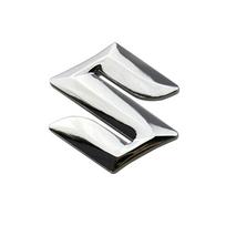 10cm Priekinės emblemos lipdukas Suzuki SX4 Swift Sport Jimny Grand Vitara Alto Alivio Samurai Metaliniam Automobiliui Šoninis Logotipas 3D Ženklelis sidabras
