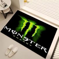 1pc Monster Energy LOGO Print Area Rug - Soft, Washable Non-Slip Indoor Mat, Living Room, Home Office Decorative Rug,Office Decorative 40cmx60cm white