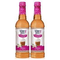 SKINNY Mixes Jordan's Skinny Syrup Vanilla Sugar Free 25.4 oz 143341 2-piece pack 750ml orange
