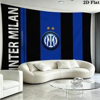 Inter Milan Wall Tapestry Aesthetic Wall Hanging Printed Fabric Blanket Decorative Tapestries for Bedroom Living Room Home Decor 180cm x 230cm