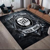 Custom Name SK Sturm Graz Flannel Pattern Square Carpet,Area Rug,Carpet Rug for Living Room Bedroom Sofa Playroom Decor,Non-slip Floor Mat 70x100cm( 27x39in )