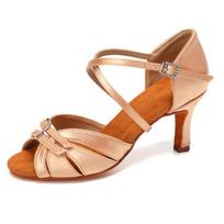 Women Ballroom Latin Dance Shoes Adjustable Modern Pole Dance Shoes Salsa Tango High Heel Latin Shoes for Girls Ladies 5/7cm 42 rožinė