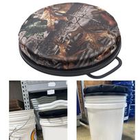 Bucket Seat, Swiveling Water -resistant Lid Wearable, Fishing Cover for Camping gray