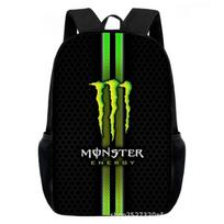 Monster Energy vaikiškas spausdintas mokyklos kuprinė 15 colių lengvas kvėpuojantis stuburo apsauga 15-inch schoolbag