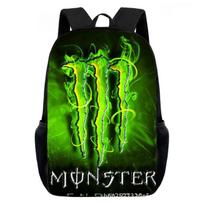 Monster Energy vaikiškas spausdintas mokyklos kuprinė 15 colių lengvas kvėpuojantis stuburo apsauga 15-inch schoolbag