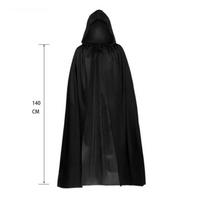 Terror Stitch Halloween Party Cosplay Children Adult Death Black Cloak, Halloween Death Skull Skeleton Ball Costume Prop Set One Size black