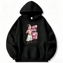 Dragon Ball Men's Hoodie Buu Anime Sweatshirt High Quality Warm Pullover Sweatshirt For Autumn Winter Women And Men Hoodies XL black