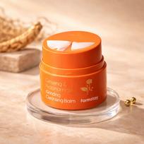 Farmstay Ginseng & Niacinamide Grinding Cleansing Balm 50ml Ginseng Niacinamide Hyaluronic Acid Makeup Remover orange