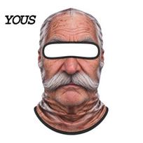 Grupės Renginio Nuotraukų Rekvizitai Senolio Slidinėjimo Kaukė, Realistiška 3D Juokinga Veido Balaklava, Naujoviškas Žiemos Sporto Galvos Apdangalo Dangtelis su Kaklo Apsauga C gray