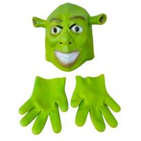 Halloween Shrek Mask Monster Shrek Gloves Masquerade Party Funny Hood Video Props New