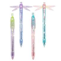 Creative Writing Pens Gleaming Wings Dragonfly Gel Pen, Translucent Plastic Stationery with Interactive Flapping Wings, 0.5mm Tip Decorative 0.5mm