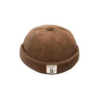 Vintage Brimless Hat Adjustable Warm Hat Fashion Docker Hat  Winter kava