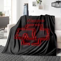 Red Rammstein Logo Blanket Lightweight Blanket For Sofa Bed Travel Camping Living Room Office Sofa Chair And Bed Digital Printed Fleece Blanket Made 150cmx200cm
