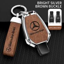 Automobilio rakto dėklas Fob dangtelis Mercedes Benz A B C E klasėms GLS GLA GLK GLC CLS CLA SLK W203 W204 W205 W212 W463 W176 C180 GLK300 AMG brown