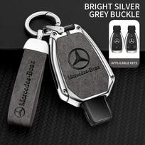 Automobilio rakto dėklas Fob dangtelis Mercedes Benz A B C E klasėms GLS GLA GLK GLC CLS CLA SLK W203 W204 W205 W212 W463 W176 C180 GLK300 AMG gray