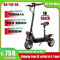 ES S3 q7promax Elektrinis paspirtukas S3 6000W Dvigubas variklis 60V-38AH Baterija Didžiausias greitis 85km/h Didžiausias nuotolis 120km Sulankstomas 11 colių ratai