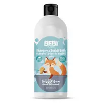 BARWA_Bebi Vaikiškas šampūnas ir burbulinė vonia 2-in-1 Bubble Gum šampūnas ir vonios skystis 500ml
