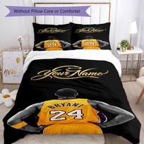 Kobe Customize With Your Name Bedding Set Breathable Duvet Cover With Pillowcases Decorative Bed Linen For Bedroom Home Decoration Birthday Gift 140cmx210cm