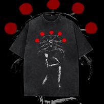 2026 Jujutsu Kaisen Mahoraga Printed T-shirt Men's and Women's Washed T-shirt High Quality Vintage Cotton T-shirt Harajuku Tops XL black