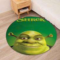 Shrek Printed Round Rug Carpet Chair Rug Area Rug Entryway Doormats,for Office Chair Living Room Bedroom Kitchen Room. 100cmx100cm yellow
