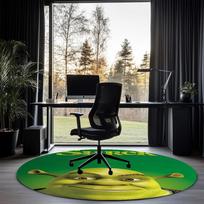 Shrek Printed Round Rug Carpet Chair Rug Area Rug Entryway Doormats,for Office Chair Living Room Bedroom Kitchen Room. 120cmx120cm