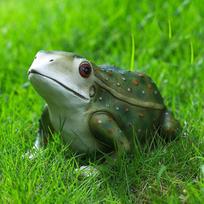 Cute Resin Large Frog Simulation Statue DIY Outdoor Garden Bonsai Store Decoration Animal Sculpture For Home Desk Decor Ornament gray