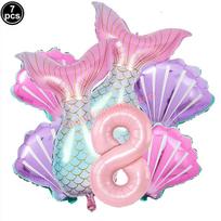 Mermaid Birthday Party Decorations for Girls Party Favors Gifts Plate Cup Napkin Balloon Banner Party Decor Baby Shower Supplies others white